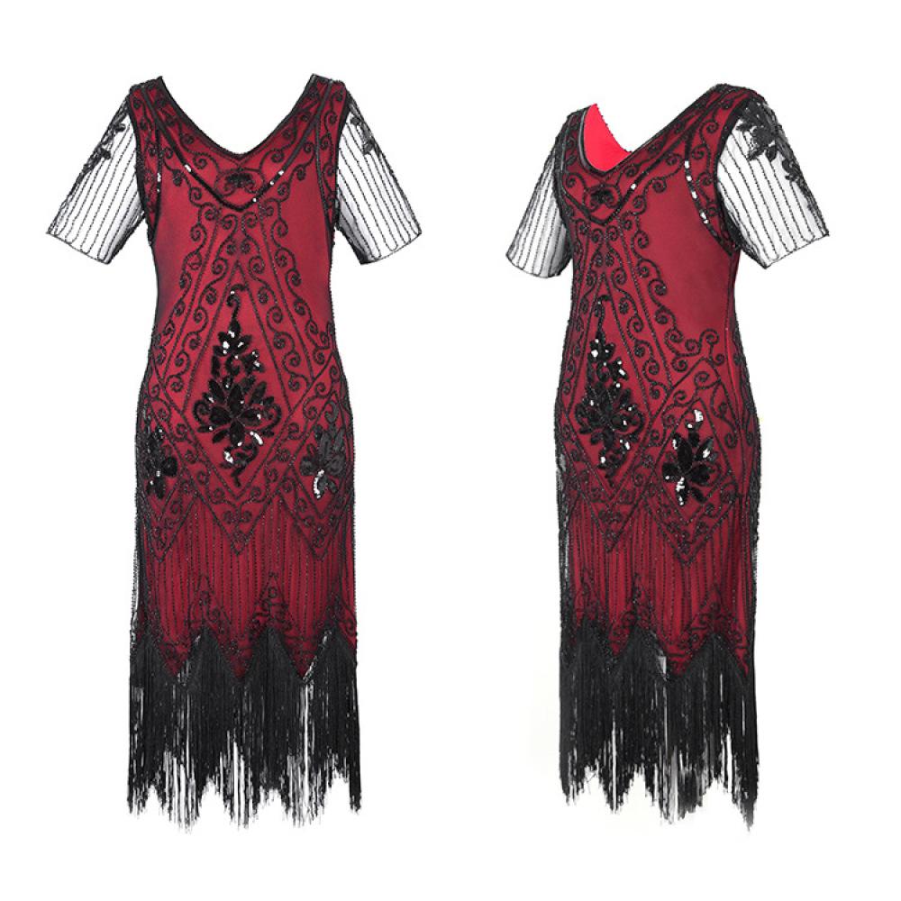 Glitter Dress Performance Dress 1920S Retro Glitter Dress