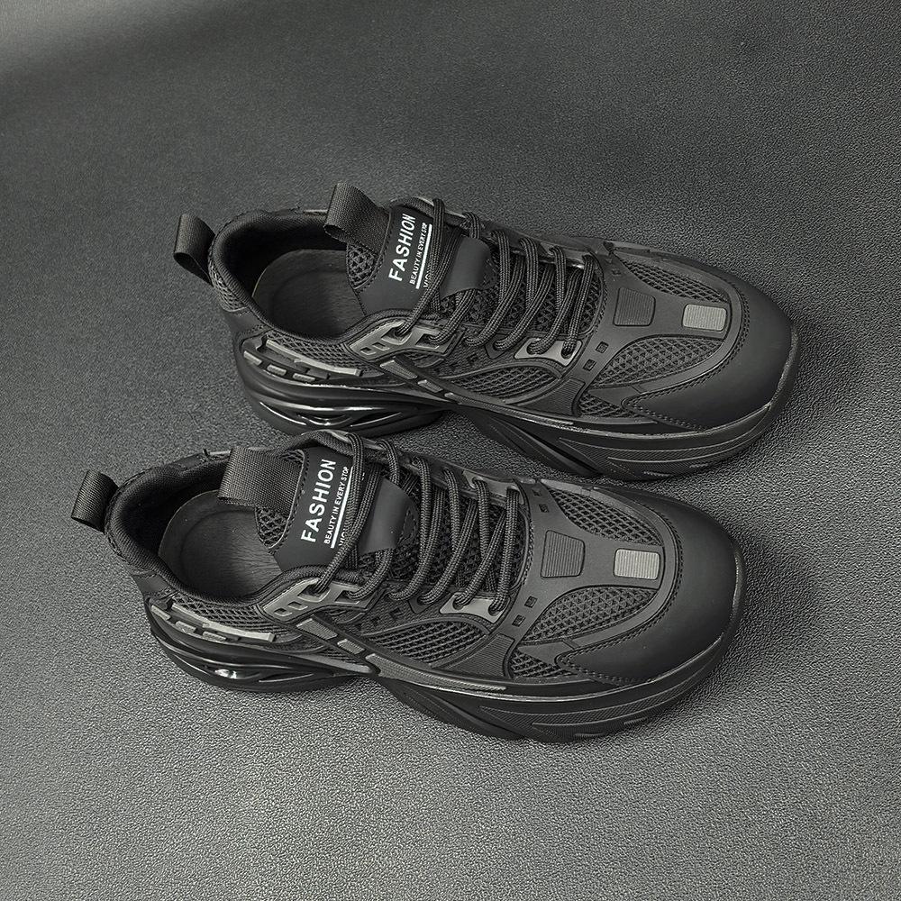 Sapatos de pai respiráveis de sola grossa originais sapatos de skate sapatos da moda sapatos casuais pretos
