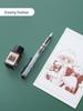 Quick-Dry Transparent Fountain Pen: Waterproof Ink for Art, Watercolor, Anime Outlining, and Design Drawing.