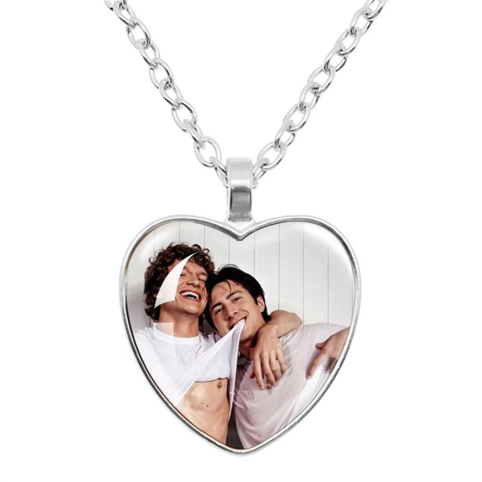 

Heart Shaped Pendant Necklace Stainless Steel Chain Adjustable Length Suitable for Daily Wear and Gift Giving One Size