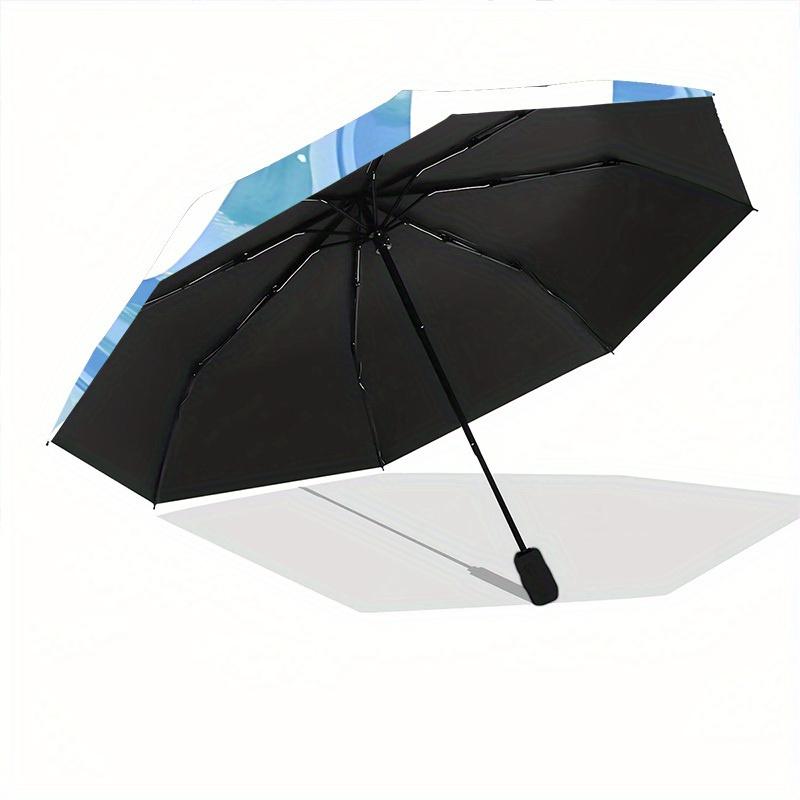 1pc Ghostly Clouds Auto Open/Close Umbrella with One Touch Button,, Windproof Design   Lightweight Portable Umbrella for Women & Men6056