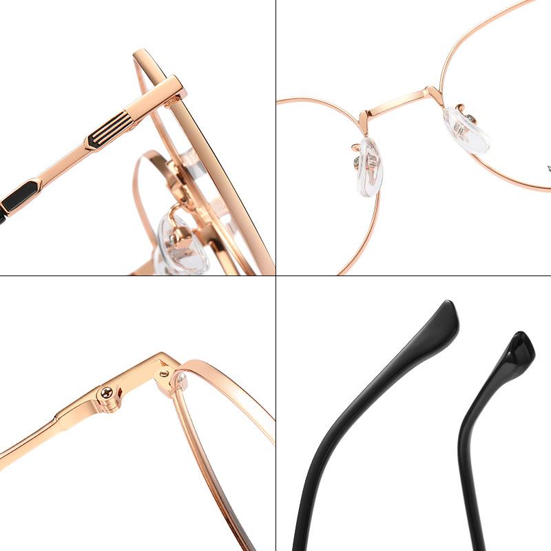 Metal Flat Mirror Female Online Celebrities with The Same High-value Plain Glasses Frame Can Be Equipped with Glasses for Students' Literary Glasses.