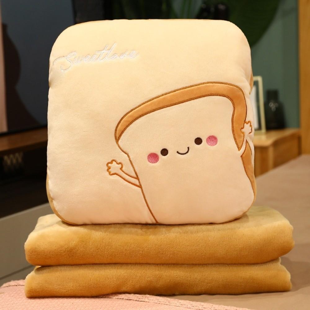 New Cute Cartoon Plush Pillow Portable Folding Sofa Back Cushion Multifunctional 3-in-1 Office Nap Cushion Blanket