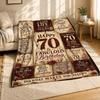 Happy 70 And Fabulous Coral Fleece Blanket Birthday Quote