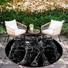 Black Rottweiler pattern round rug,Carpet Rug for Living Room Bedroom  Playroom ,Non-slip Floor Mat,Holiday Gifts and Birthday Gifts.