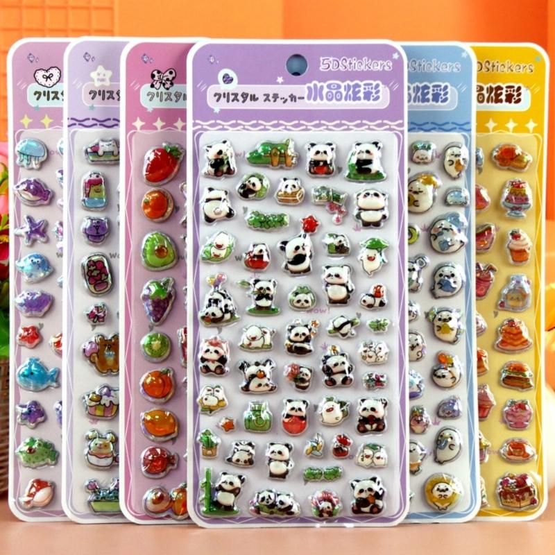 Cute Puffier Sticker for Kids, 3D Design Sticker for Boys Girls, Reusing Tiny Sticker for Phone Case Notebook Handcraft