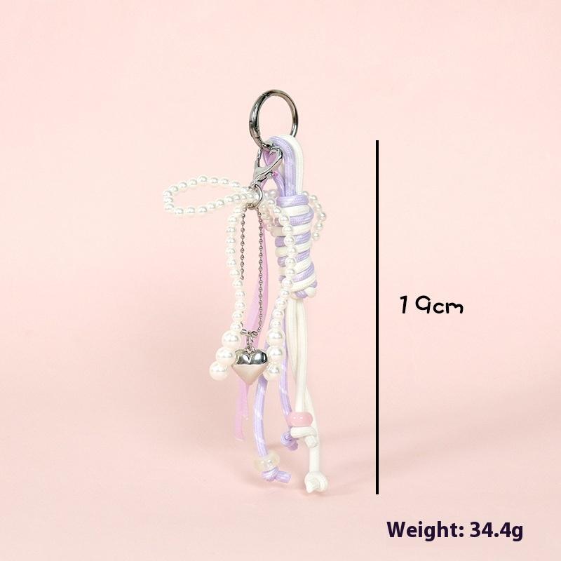 

1 шт. Подвеска для сумки Y2K Корейский шарм Нейлоновый брелок из плетеного шнура ручной работы Ювелирное изделие Красочный брелок Подарок