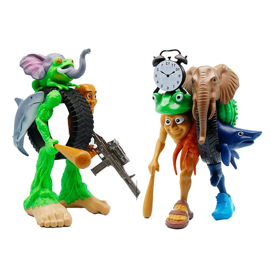 New Tung Tung Tung Sahur Tralalero Tralala Italian Brainrot Monster Fusion Edition Anime Action Figure Cartoon Ornament Toy Gift