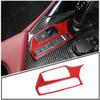 Red Carbon Fiber Interior Gear Shift Panel Cover Trim For Toyota Supra  19-24