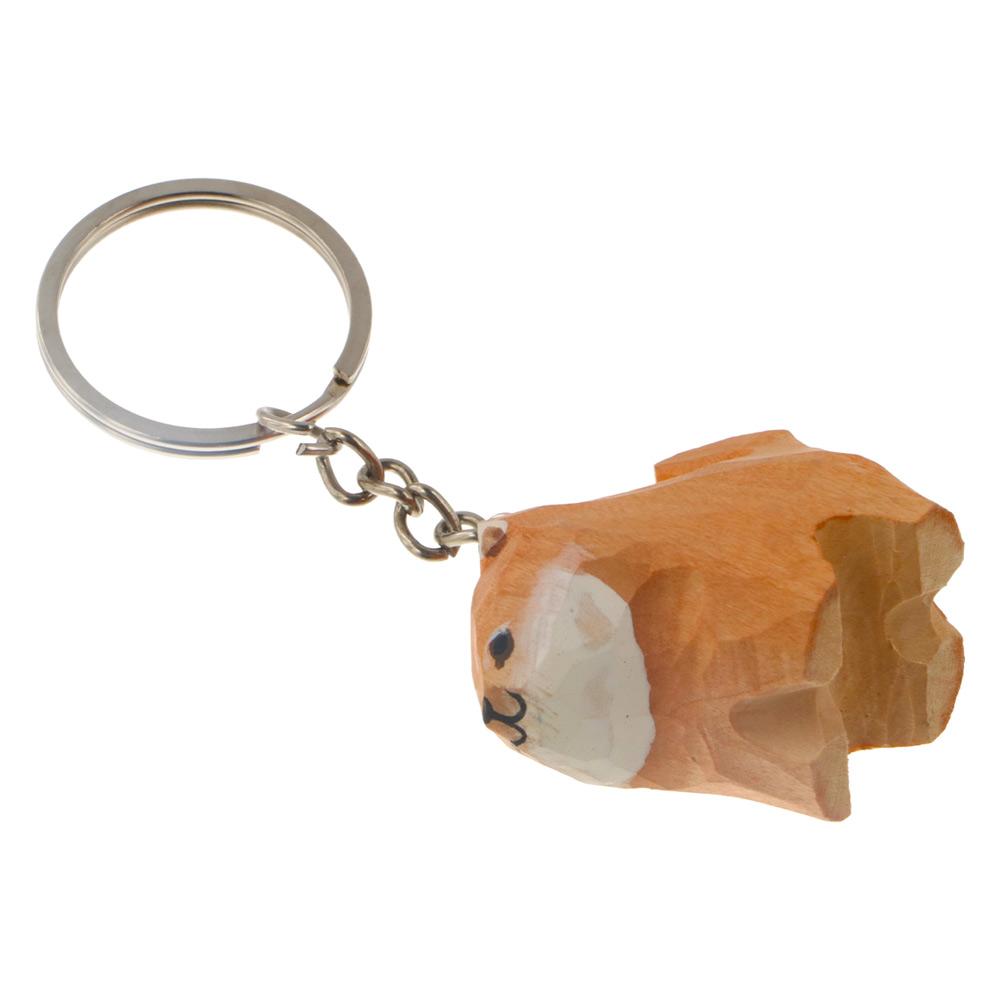 

Hand Carved Carved Dog Pendant Akita Husky Dog Keyring Wood Carved Keychain Bag Charm Akita