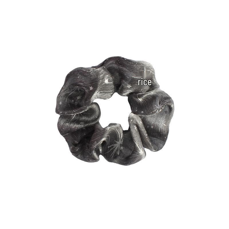 Chiffon Mesh Star Hair Tie - Korean Simple Style Elastic Hair Band for Women чёрный