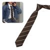 Brown Checkered Striped Neck Tie Pre-Tied Bowtie for Japanese JK School Uniform