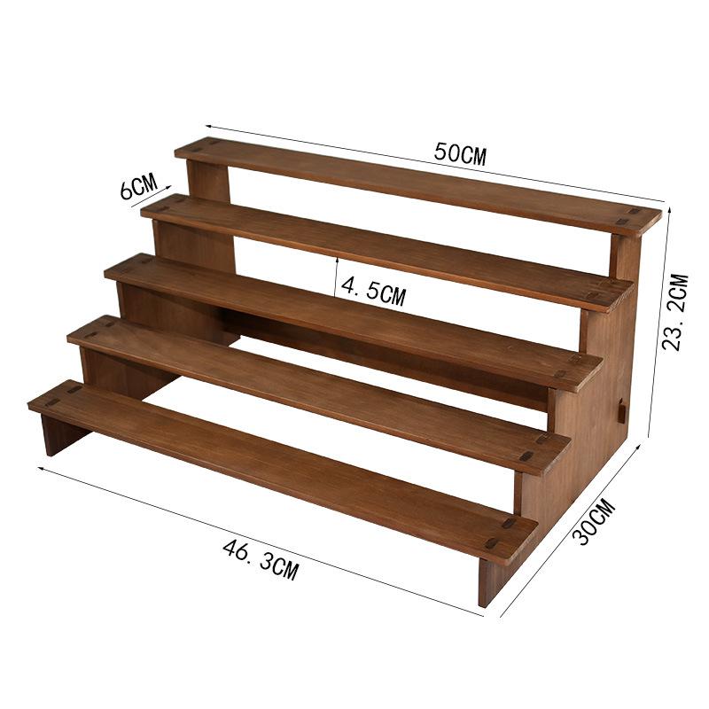 Retro Massivholz Haarnadel Leiterregal - Armband- & Puppenständer