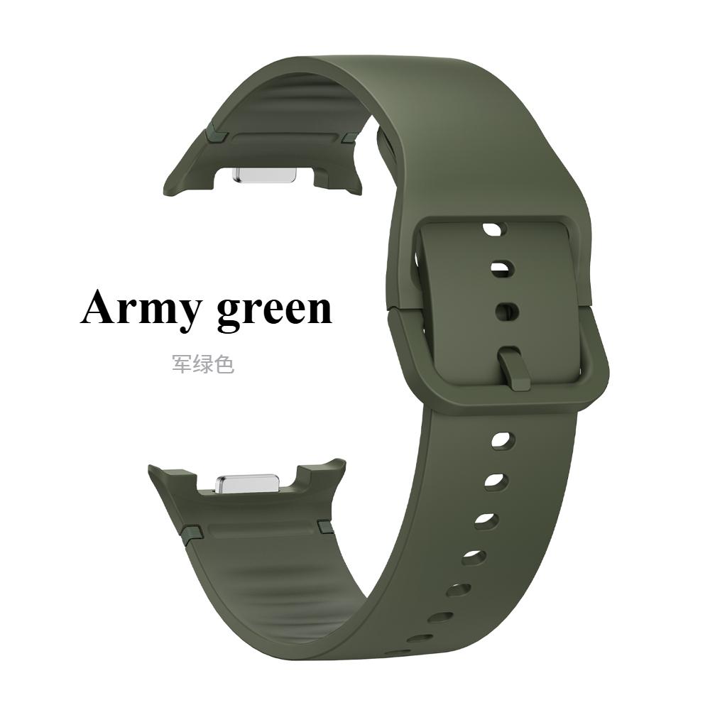 

Дышащие силиконовые ремешки для Samsung Galaxy watch 8 44мм 40мм Classic 46мм Сменный спортивный браслет correa для аксессуаров Galaxy watch Watch8/8Classic（20mm） зелёный