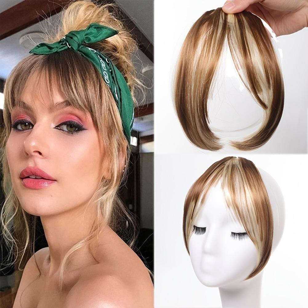 Eight Character Bangs Hair Clip Women's Top Hair Replacement Fluffy Seamless Bangs Hair Clip Women Girl Wig False Hair Piece