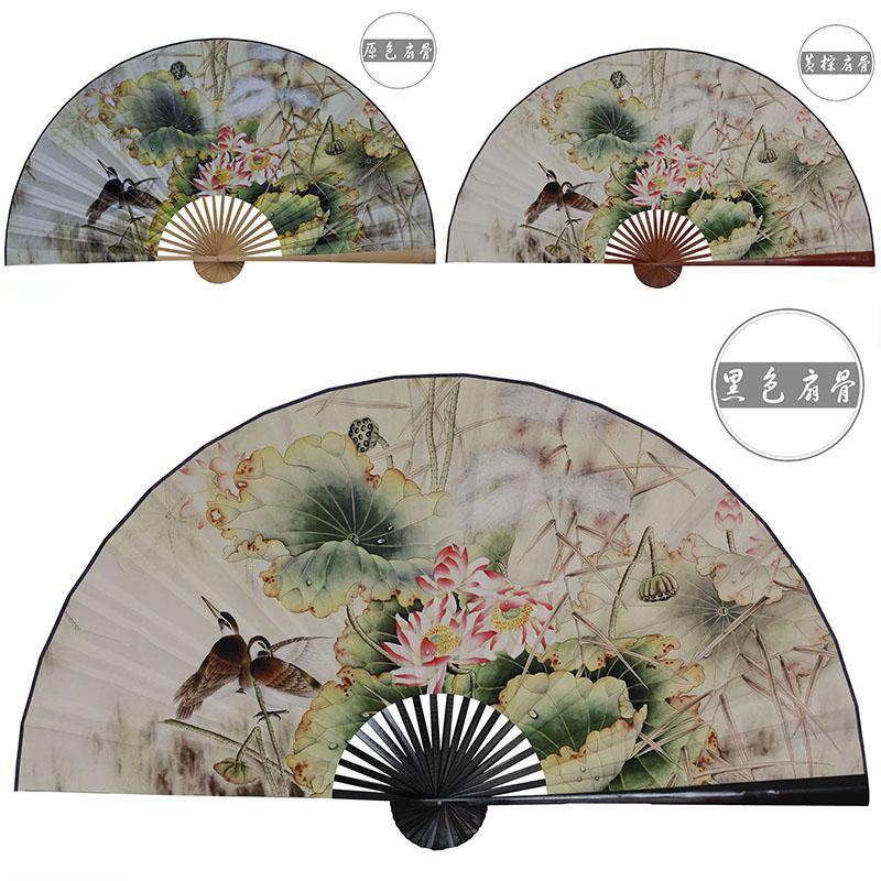 50x88cm Große Blumen Vögel Papierfächer Wandbehang Dekorativen Faltfächer Büroflur Zuhause Wohnzimmer Dekorativer Fächer