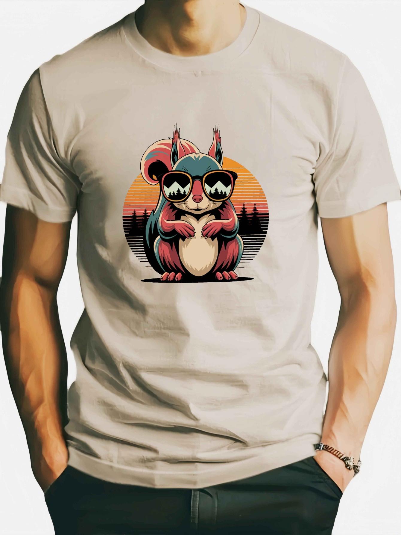 Cool Cool Squirrel print tee shirt L