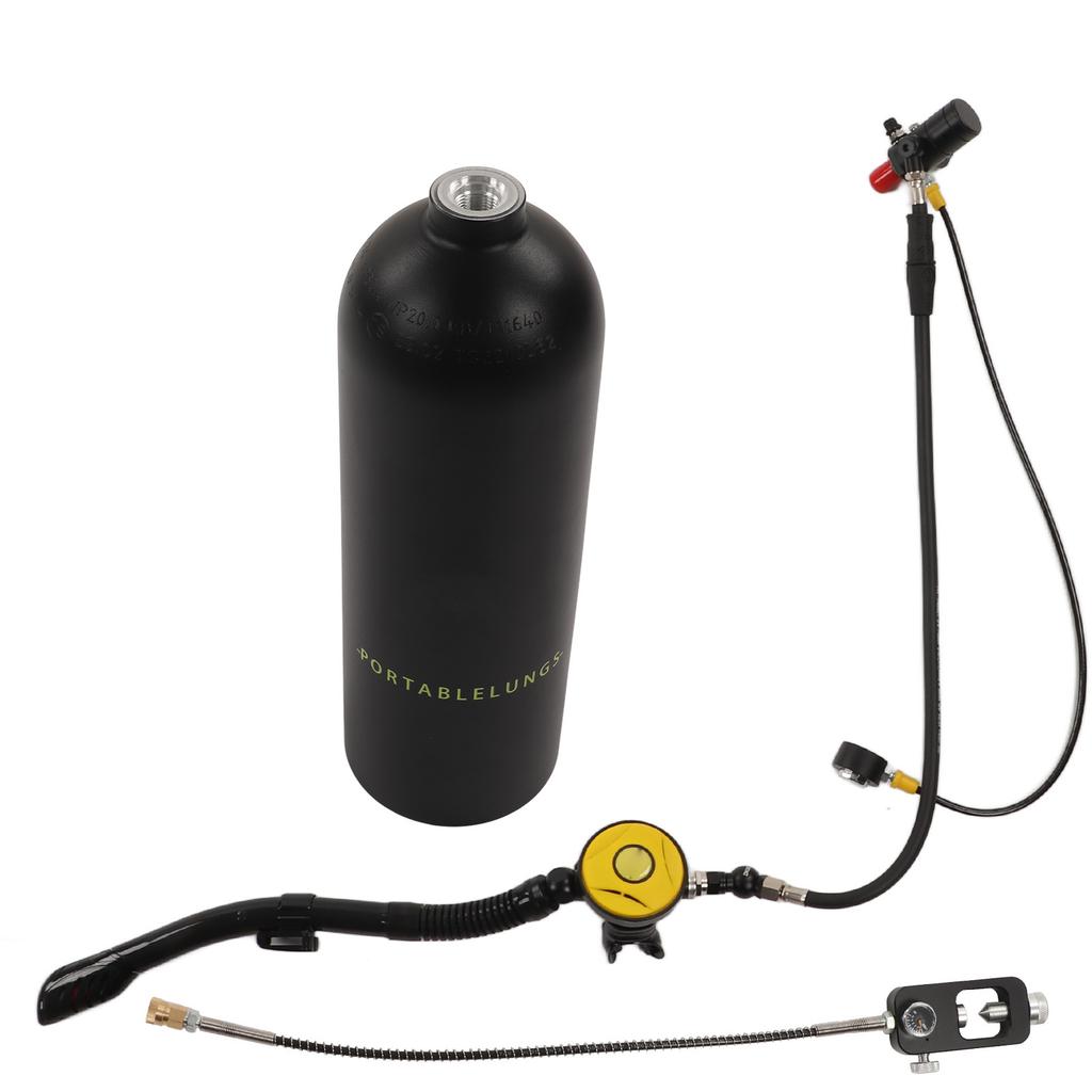 DIDEEP Diving Tank Kit Underwater Breathing Device 2L X5000Plus Breather Diving Double Shoulder Strap Set