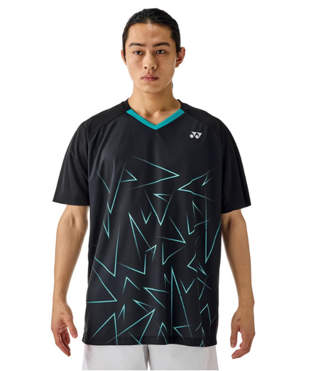 

Yonex Short Sleeve Uniform Game Black Size O Shirt, (007),