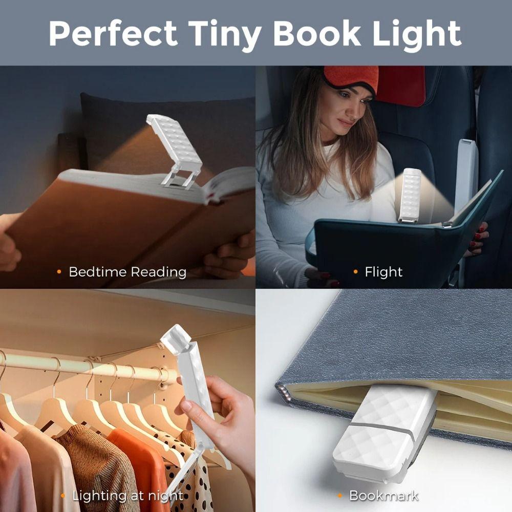 Rechargeable Clip on Book Light Eye Protection Clip Desk Light Mini LED Book Light  Night Light
