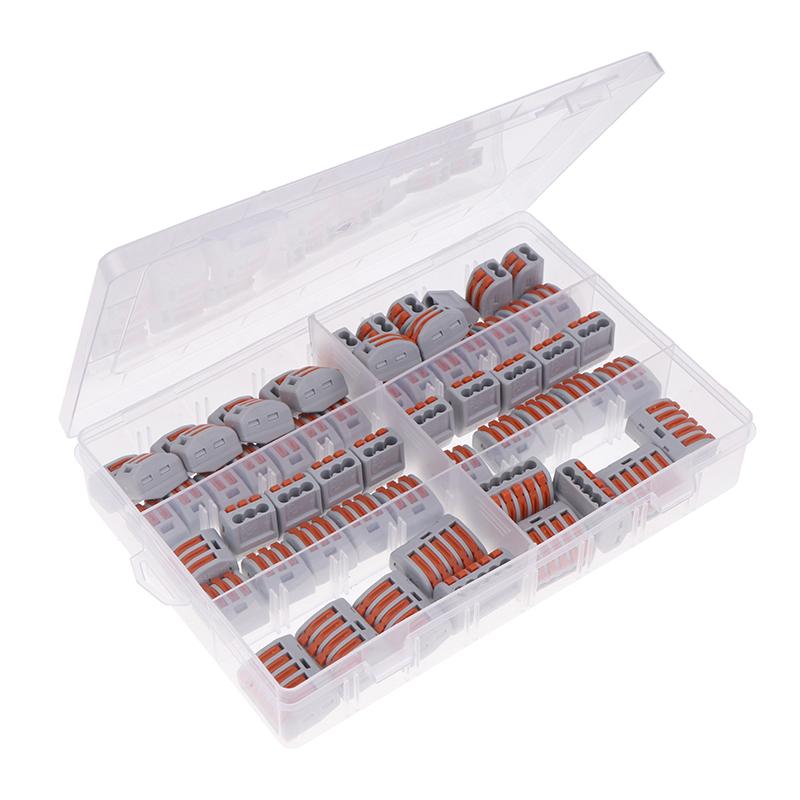 

60Pcs Box Wire Connector Pct-212/213/215 Cable Electrical Led Connectors Mini Fast Universal Wiring Push In 2/3/5 Pin Terminals