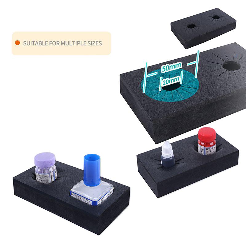 Glue Paint Bottle Universal Storage Base 2 Hole Anti-Tipping Storage Stand Model Tools Eva Material
