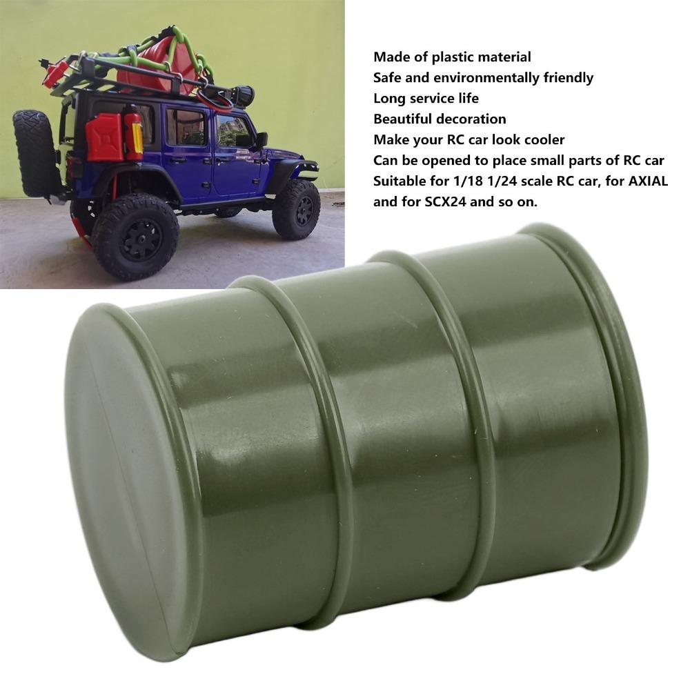 2Pcs Lightweight Simulated Fuel Tank 1/24 Scale Decorative Oil Drum for SCX24 RC Car For SCX24