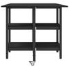 Dining Table 122 x 80 x 76.5 cm Particleboard Black Oak