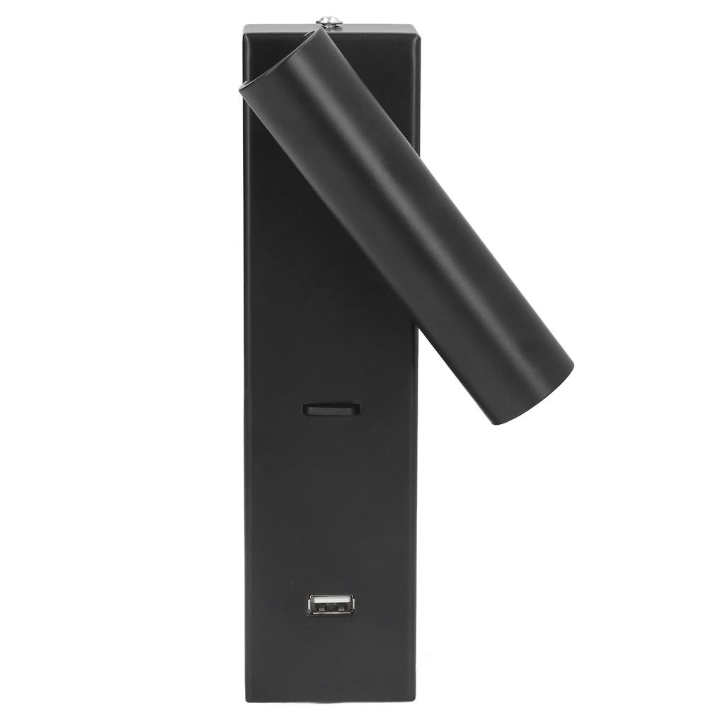Wall Mounted Reading Light Minimalist Fashion LED Wall Lamp with Switch USB Port for Indoor Bedroom 100‑240V