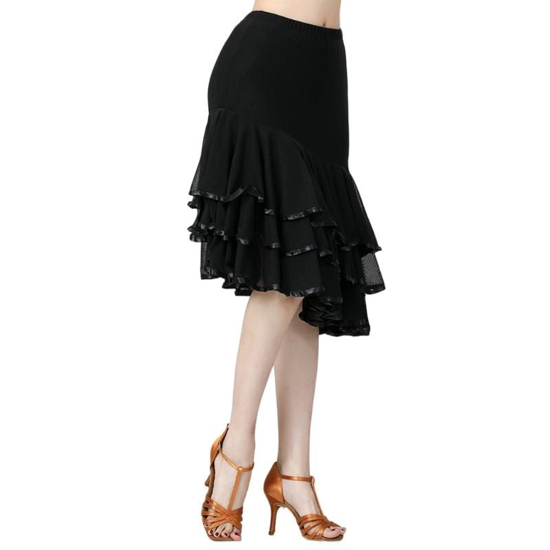 Ballroom Dance Skirts for Women Elegant Ballroom Dancing Waltz Dances Party Long Swing Mesh Skirt Performances Costumes