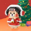 LOZ 9275 Animal World Christmas Bear Girl Santa Claus Winter Coat 3D Mini Diamond Blocks Bricks Building Toy for Children No Box