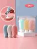 3pcs Refillable Silicone Bottles For Cream/Liquid, With Squeeze Tubes, Portable Empty Bottles For Shampoo/Shower Gel Dispenser