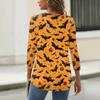 Dámské tričko Halloweenský potisk Knoflík 3/4 rukáv Denní Víkendová Móda Základní V-výstřih Běžný Top