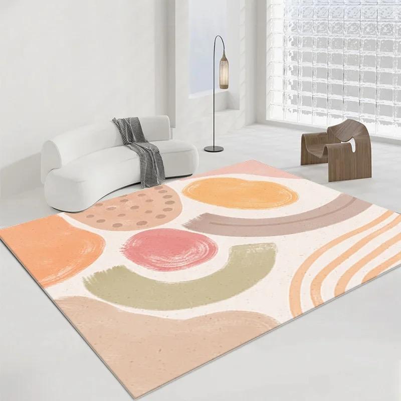 Simple Rainbow Line Pattern Floor Mat Door Front Decoration Home Living Room Floor Mat