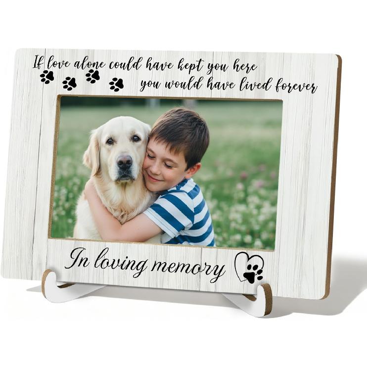 Dog Memory Memorial Gifts 4x6 Picture Frame, Dog Loss Sympathy Gifts Photo Frame, Pet Dogs in Loving Memory Picture Photo Frames 4"x6"for Desk