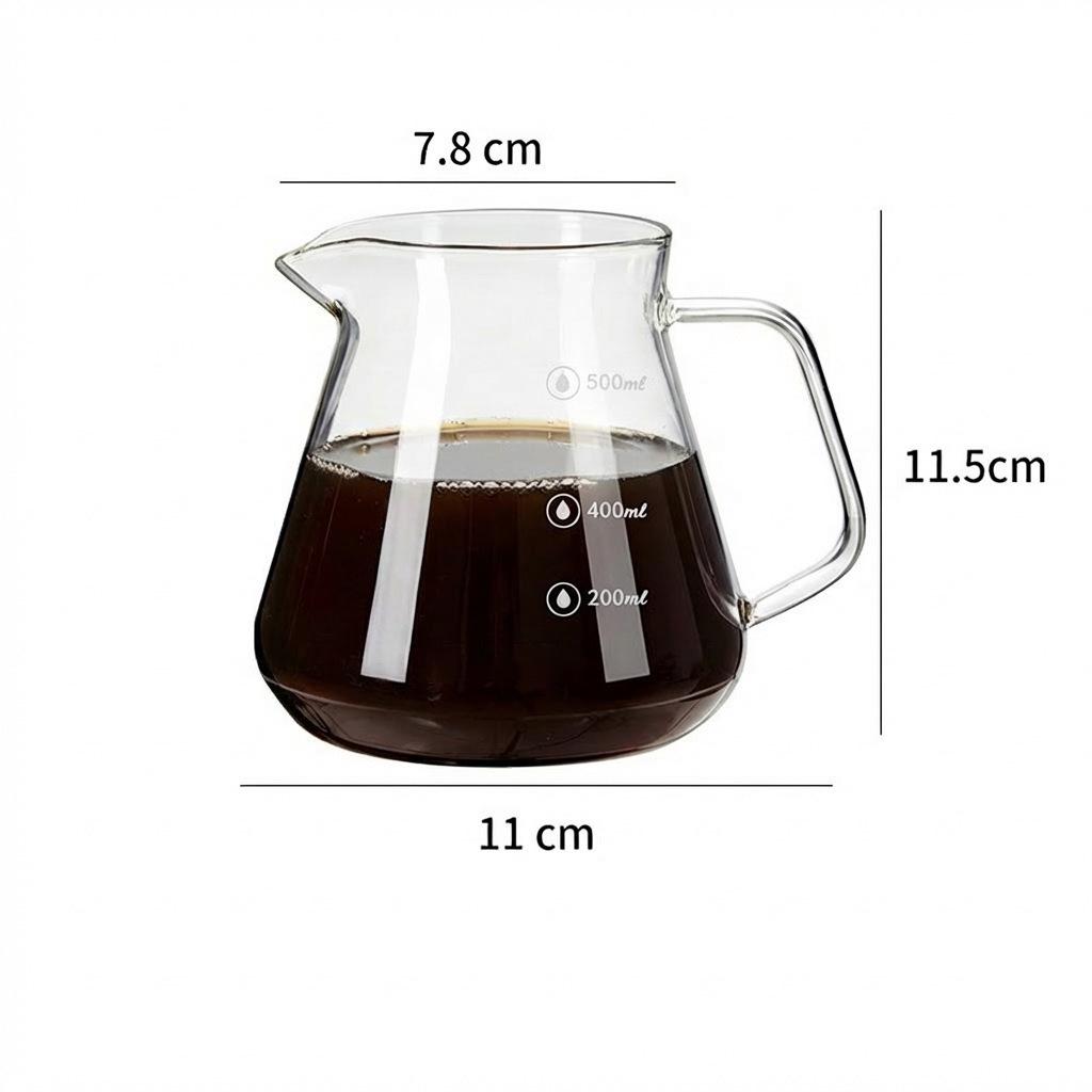 V60 Hand-Brewed Coffee Filter Set: Conical Drip Cup & Sharing Pot