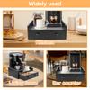 Capsule Coffee Display Rack Storage Coffee Bar Organizer with Drawer Wood Coffee Station Organizer Coffee Machine Base Drawer