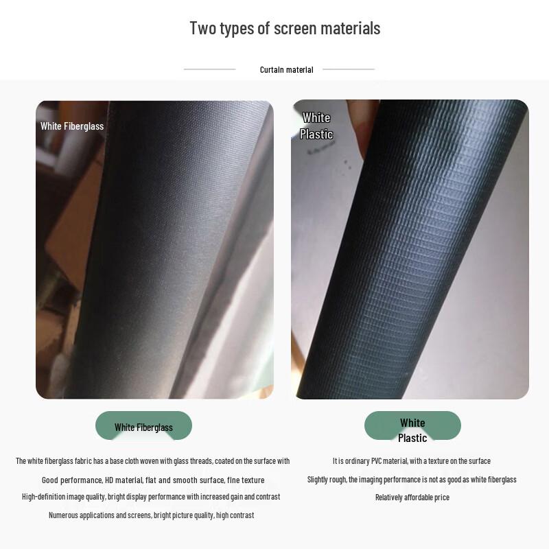 Portable White Fiberglass Projector Screen