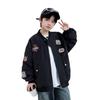 Spring & Autumn Korean Kids' Set: Trendy Boys' Street Style Jacket & Baseball Uniform for Middle and Big Children.