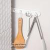 5-head Hook Punch-Free Slot Slide Hook Retractable Storage Rack Cabinet Push-Pull Adhesive Hook Kitchen Storage Organizer