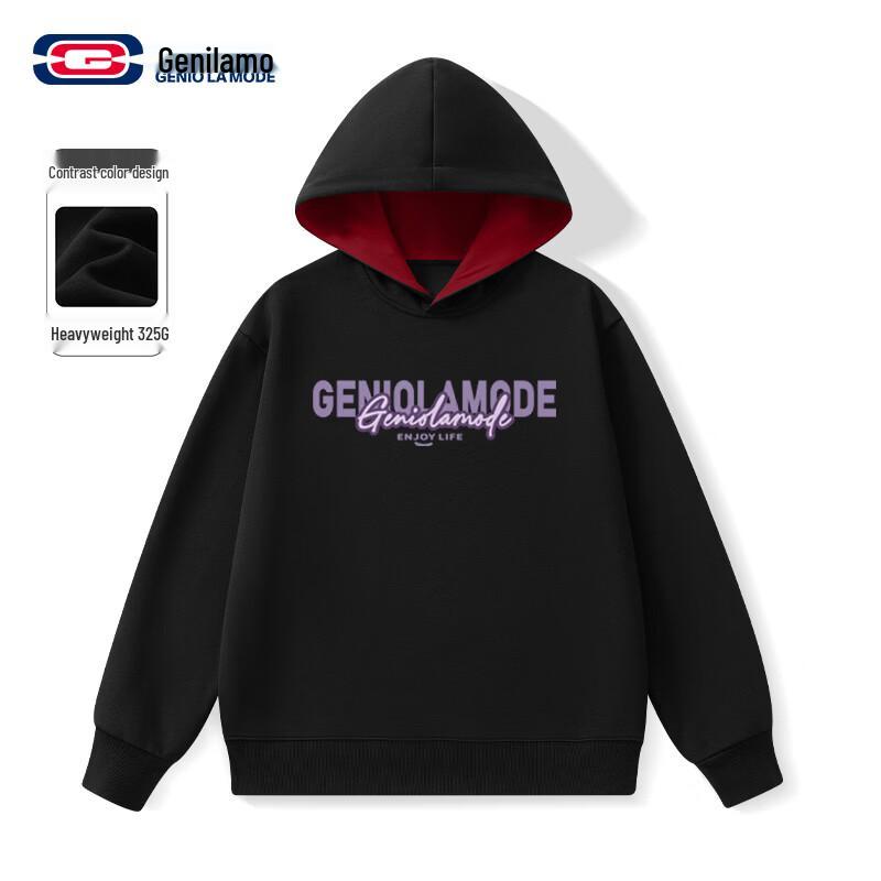 GENIOLAMODE Men's Casual Color-Block Hooded Sweatshirt