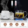Pokaro Tea Cat Claw Cup Tea with Pink Tea and and for Black Green Chinese Japanese Flower and Coffee Mug, Heat-Resistant Glass, 400ml, Strainer,