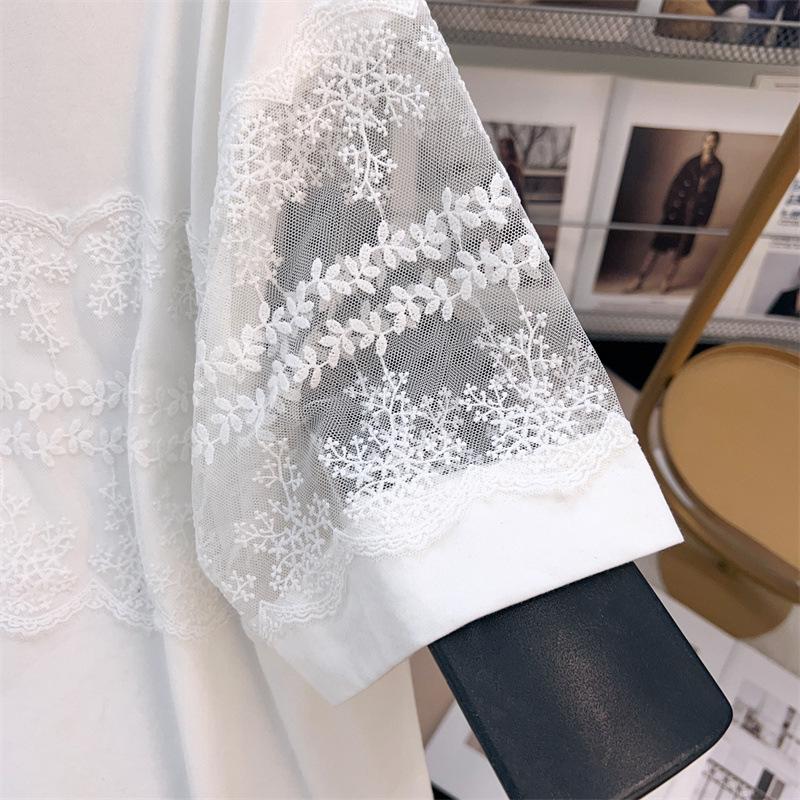 Plus Size Slimming Loose Mid-Length Short-Sleeve Women's T-Shirt (200/300/350 Jin) 