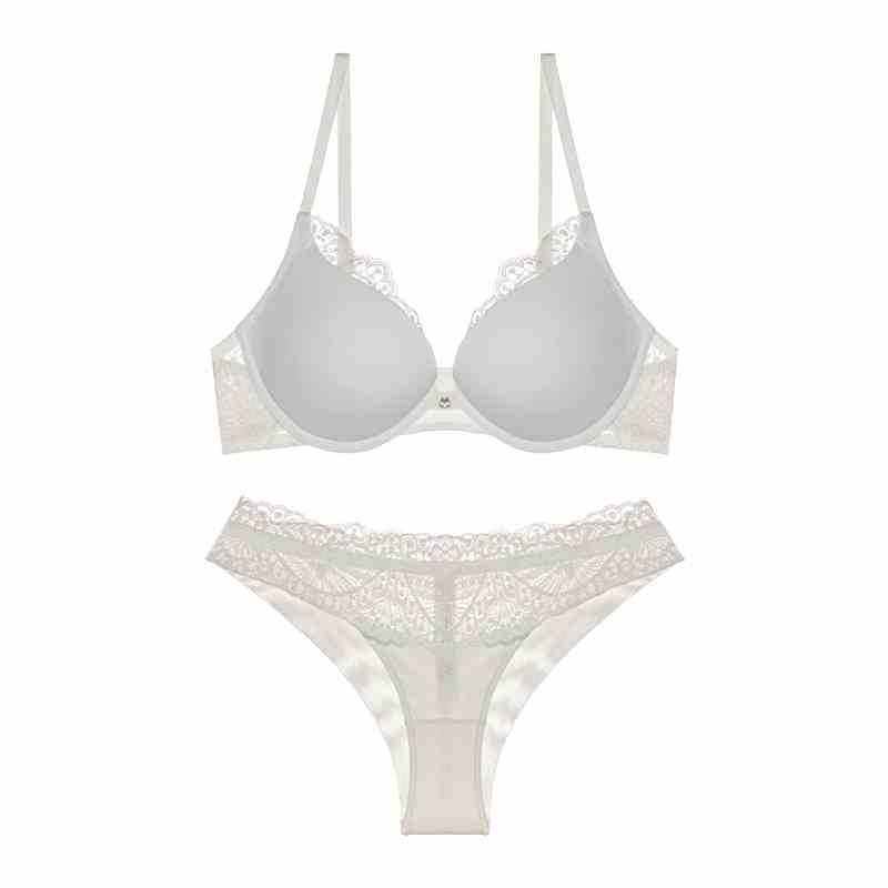 Underwear Women's Small Breasts Gather In Autumn and Winter, Sexy Pure Lace, Seamless Lace, Large Collection of Secondary Breasts, Anti-sagging Bra