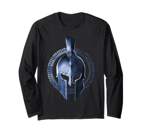 Spartan Helmet Warrior Sparta Greek Gladiator Workout Gym Long Sleeve T-Shirt