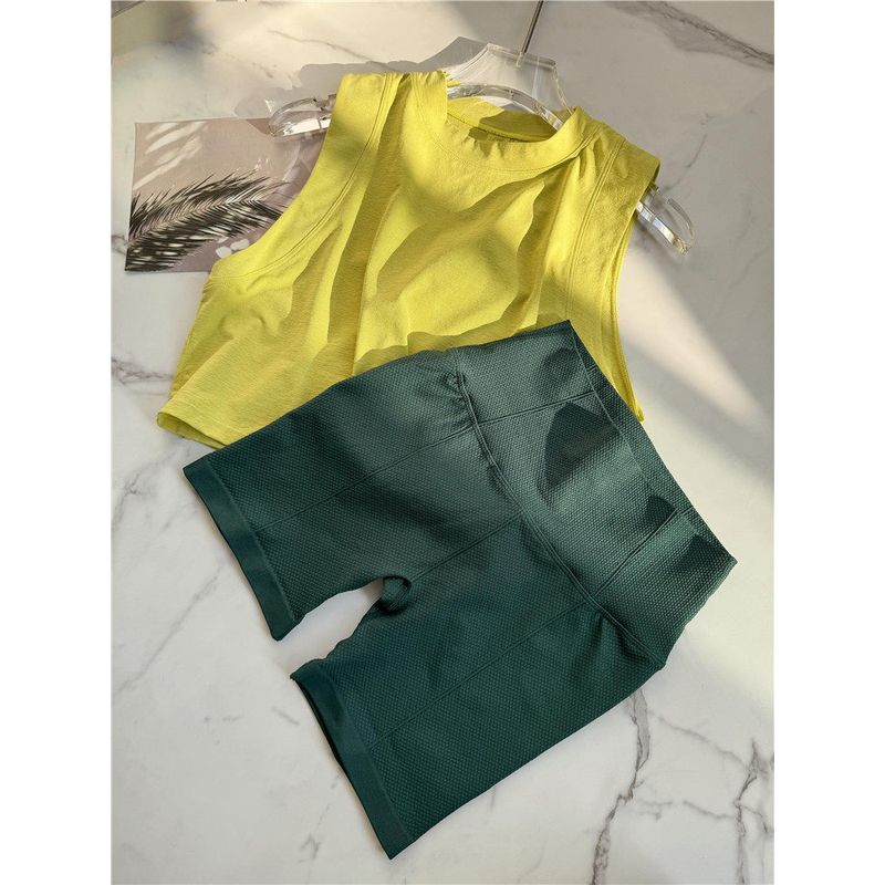 Yoga Seamless Minimalist Style Fitness Women Breathable Shorts