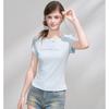 LADY IDEAL Lyocell Round Neck Slim Fit T-shirt