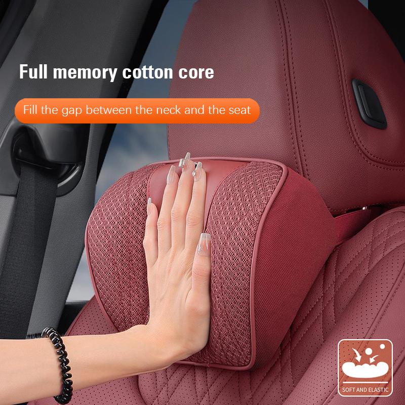 Ice Silk Car Seat Covers Auto Headrest Neck Pillow Lumbar Support For Alfa Romeo Giulietta Mito 159 Giulia Stelvio 156 147 Tonal