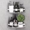 Modern No Drill Bathroom Corner Shelf Waterproof Wall Mounted Shower Rack Strong Adhesive Space Saving Bathroom/Shower