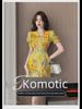 French Retro Floral Chiffon Dress: Summer Beach-Ready Irregular Skirt